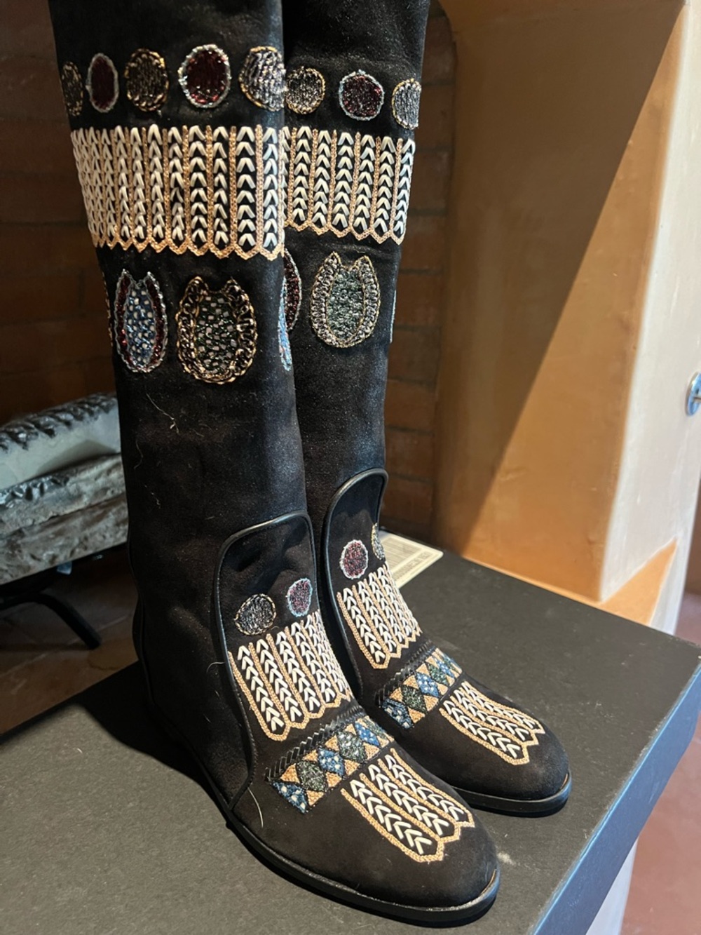 Black Tall Boots - MEHER KAKALIA' Label